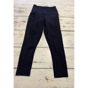 90 Degree By Reflex Black High Waist Pocket Leggings Cropped XS